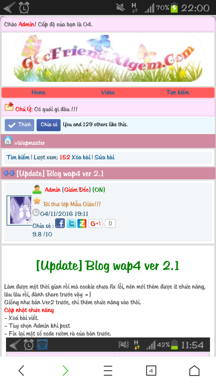 Share code blog cho Wap4 bản v3 
